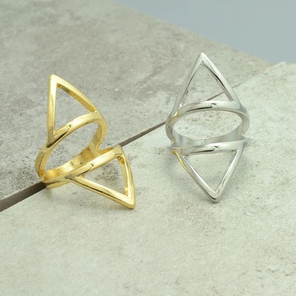 5 for $25 Geometric Triangle Shape Ring - Picture 2 of 7
